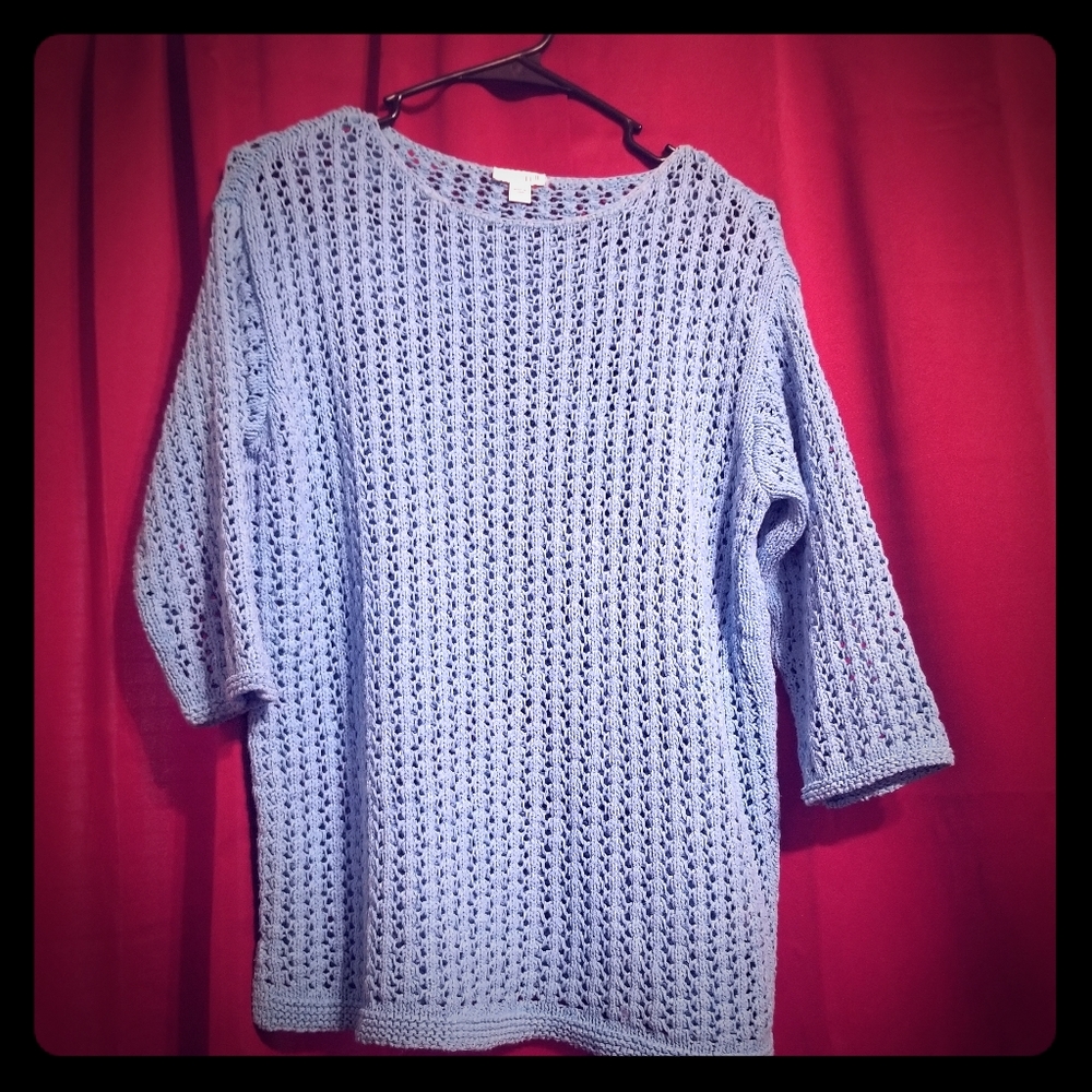 J jill 3/4 sleeve knit tee size small